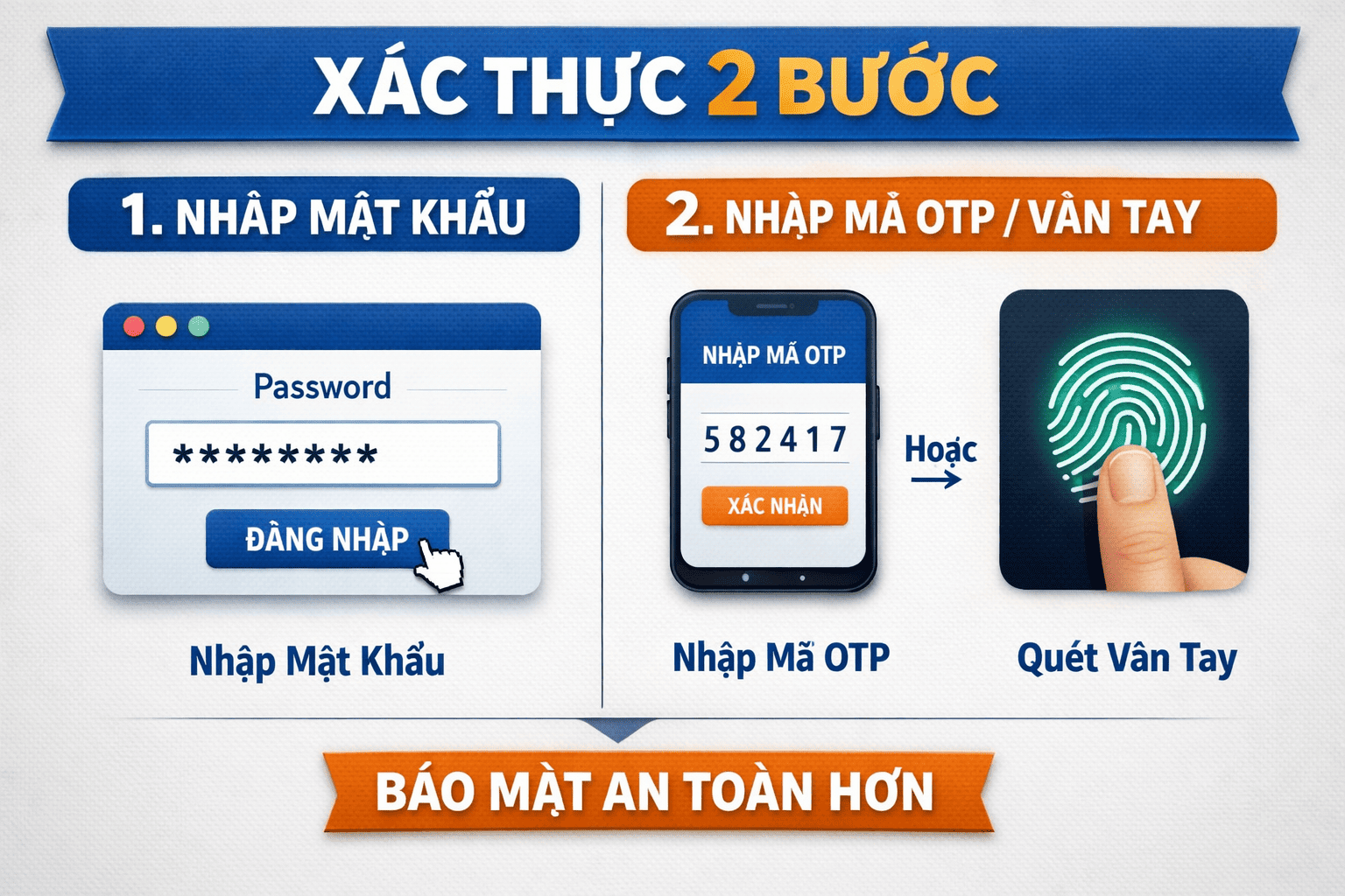 so do hai buoc cua quy trinh xac thuc 2 lop 2fa bao mat