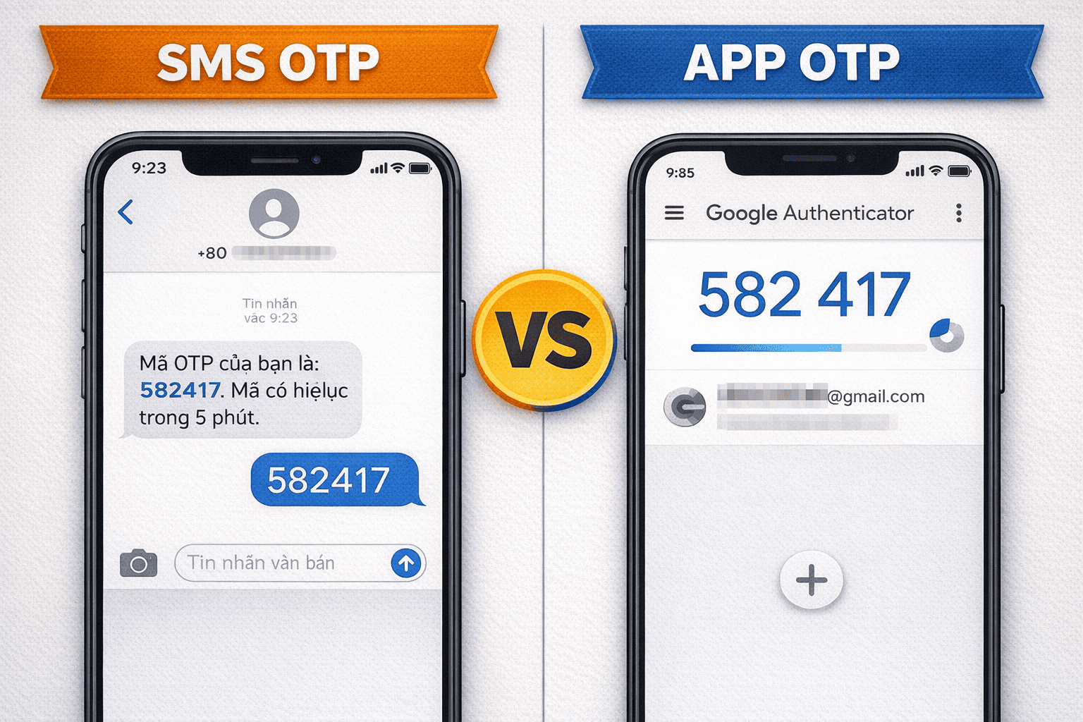 so sanh giao dien nhan ma sms otp va app otp authenticator